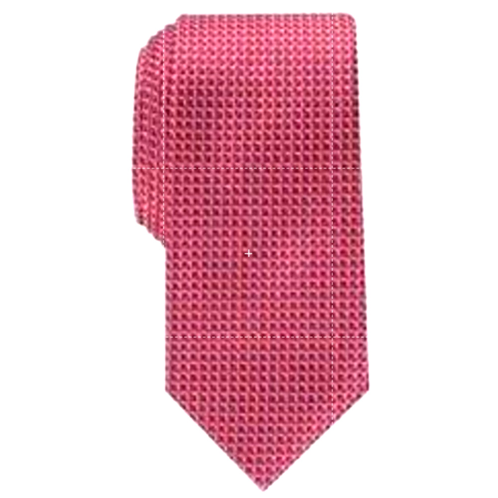 Perry Ellis Portfolio Tie Mens Red Bayou Mini Pattern Silk Look Poly Necktie New